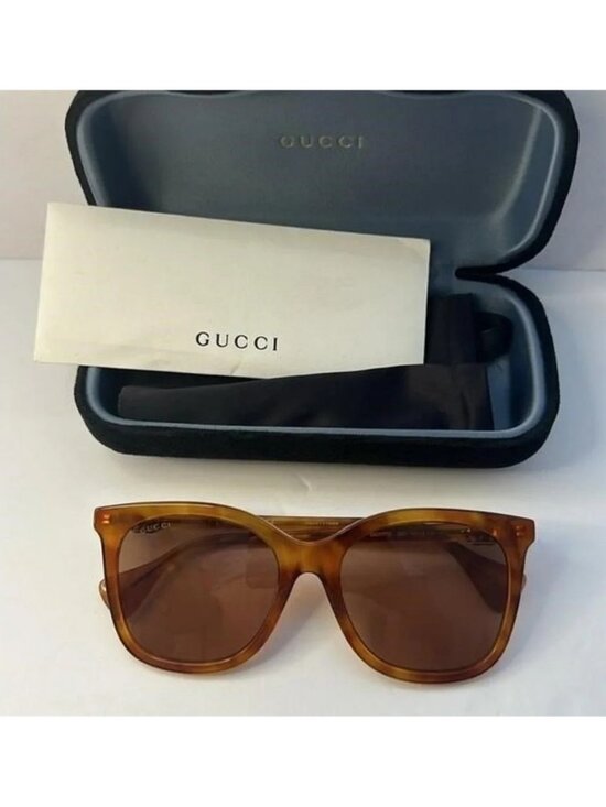 New- Authentic ?GG1071S 003 55 GUCCI HAVANA CAT-EYE SUNGLASSES main image 6
